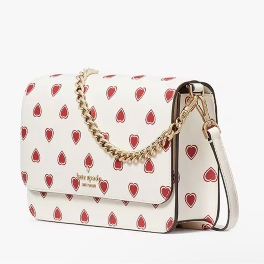 NWT ❤️ Kate Spade Madison Heartfelt Geo Flap Crossbody